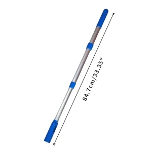 Reinforced Telescopic Aluminum Pool Skimmer Pole with Leaf Net Pool Cleaning Tool