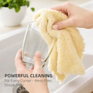 Reliable Cleaning Cloth Microfibres Cloths Coral Fleece Eco Friendly Stocked Scratch Free for Kitchen