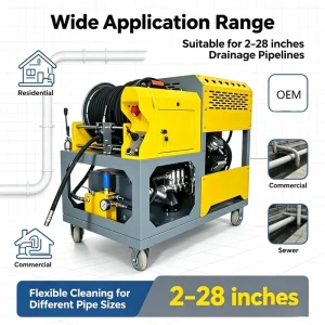 Remote Control Gasoline 27 Horsepower High-pressure Sewer Cleaning Machine 2900ps Heavy-duty Drainage Jet