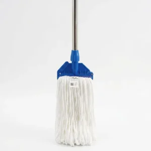 Replaceable Microfiber Yarn Mop Head Stainless Steel Handle Traditional Wet Mop for Janitorial Floor Washing
