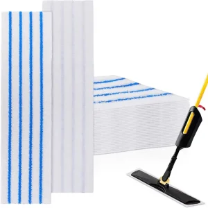 Replacement Disposable Microfiber Scrubbing Pad for Quick Connect Mop Systems, Wet/Dry Commercial Floor Use