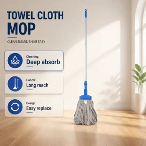 Replacement Towel Cloth Mop for Institutional Floor Cleaning