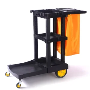 Restaurant Service Keep Janitorial Cart Housekeeping Cleaning Trolley for Hotel