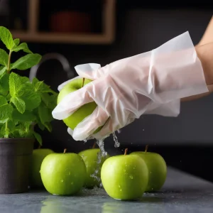 Retail-Ready Box Pack Custom-Printed Compostable Gloves, Biodegradable Disposable Eco Gloves for Organic Supermarkets
