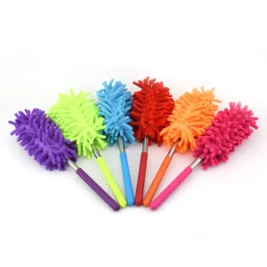 Retractable Adjustable Microfiber Duster with Ellipse Head, 25-75 cm, for Household and Car Use