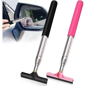 Retractable Rearview Mirror Wiper Multi-functional Telescopic Car Window Cleaning Brush Glass Squeegee Portable Cleaner Tool