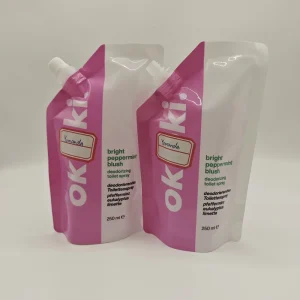 Reusable 1 Litre Refill Doypack Plastic Bags Dishwashing Liquid Soap Laundry Detergent Packaging Spout Pouches
