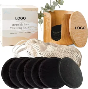Reusable 2-Ply Bamboo Cotton Makeup Remover Pads for All Skin Types