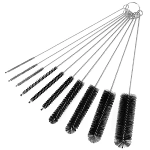 Reusable 304 Stainless Steel Portable Handheld Cup Cleaning Brush with Nylon Bristles