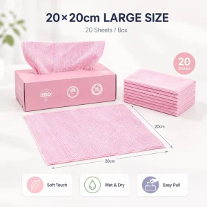 Reusable Absorbent Microfiber Cleaning Cloths in Box for Home Office Kitchen and Car