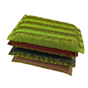 Reusable Double-Sided Absorbent Dishwashing Sponge Scouring Pad