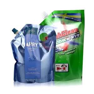 Reusable Doypack Spout Pouch with Recycled Content for Liquid Soap and Laundry Detergent Refills