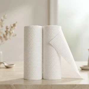 Reusable Eco friendly Non Woven Fabric 1 Ply Dishcloths & Washable Kitchen Towels Paper Towel Roll