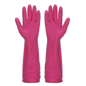 Reusable Long Latex Kitchen Cleaning and Dishwashing Gloves