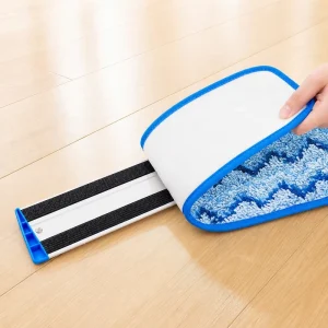 Reusable Microfiber Dust Mop Head Pad Refill with Hook-and-Loop Fastener for Home and Commercial Floors