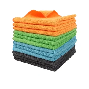 Reusable Microfiber Dusting Cloth for House Kitchen Car Mixed 4 Colors 12x12in