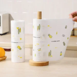 Reusable Non woven Cloth Rolls for Kitchen Dish Super Absorbent Polyester Tear Away Towel Rolls