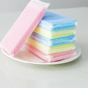 Reusable Nylon Mesh Dishwashing Scouring Pad Sponge