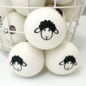 Reusable Organic NZ Wool Dryer Balls Natural Fabric Softener Anti Wrinkle Wool Balls for Clothes Dryer