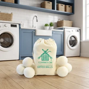 Reusable Organic Wool Tumble Dryer Balls Natural Fabric Softener Dryer Sheet Alternative Eco Friendly for Down Laundry