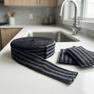 Reusable Polyester Material Semi-Finished Sponge Scrubber Cloth Rolls