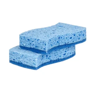 Reusable Rectangular Wood Pulp Sponge and Scouring Pad Sponge for Kitchen and Bathroom Cleaning Supplies