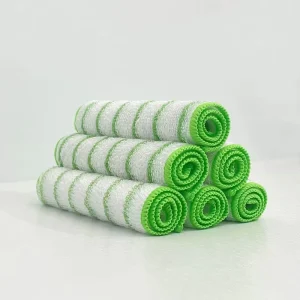 Reusable Square Bamboo Fiber Kitchen Cleaning Cloths