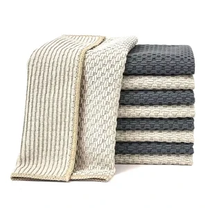 Reusable Square Microfiber Kitchen and Glass Cleaning Towels