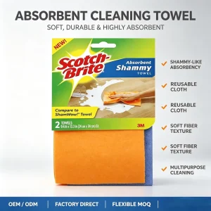 Reusable Square Nonwoven Kitchen Roll Rag, Dishcloth, Duster, and Cleaning Cloth