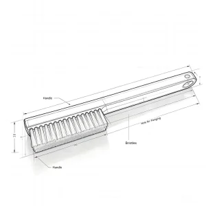Reusable Surgical Instrument Cleaning Brush Set Ultra-Flexible Stiff-Bristled Flat-Head Brushes