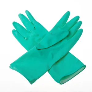 Reusable Thin Natural Latex Diamond-Texture Waterproof Cleaning Gloves for Kitchen and Gardening