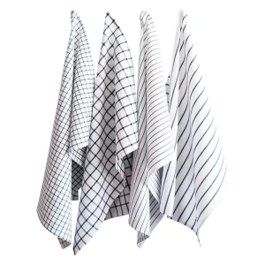 Reusable Washable 100% Cotton Woven Kitchen Towel Super Absorbent Quick-Dry Eco-Friendly Soft Dish Cleaning Cloths