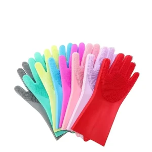 Reusable Waterproof Silicone Dishwashing and Kitchen Cleaning Gloves
