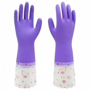 Reusable Waterproof Soft Medium-Thickness Rubber Dishwashing Gloves