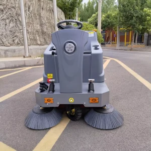 Ride-On Electric Battery Floor Sweeper for Roads, Streets, and Outdoor Municipal Cleaning