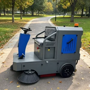 Ride-On Electric Floor Sweeper Industrial Battery Heavy-Duty Cleaner for Concrete Warehouse Factory