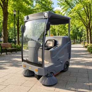 Ride-On Electric Industrial Battery Floor Sweeper with Canopy for Warehouse, Mall, and Hotel CE