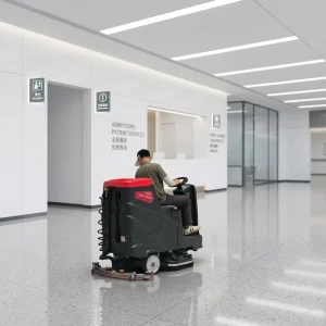 Ride-On Floor Scrubber 1080mm Cleaning Path 130L Tank for Airports and Hospitals