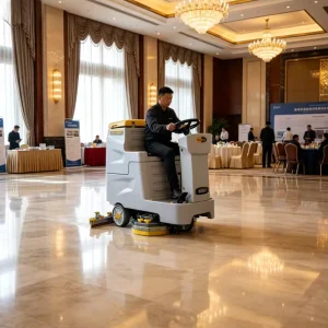 Ride-On Floor Scrubber Machine with 700mm Cleaning Width