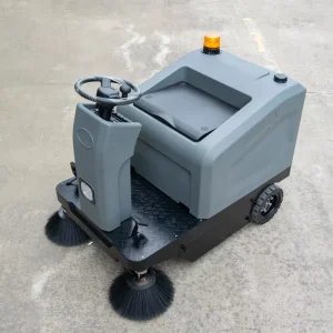 Ride-On Mini Road Floor Sweeper, Cordless Commercial Warehouse Cleaner
