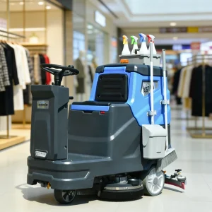 Ride-On Self-Propelled Electric Floor Scrubber Dryer for Industrial and Commercial Use