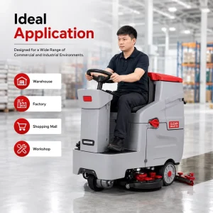Ride-on Commercial Floor Scrubber for Marble and Granite Floors