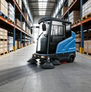Ride-on Enclosed Cab Floor Sweeper Electric Battery Industrial Road Street Cleaning Equipment for Municipal Use