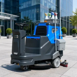 Ride-on Floor Scrubber Machine Electric Battery Industrial Commercial Cleaner for Factory Mall