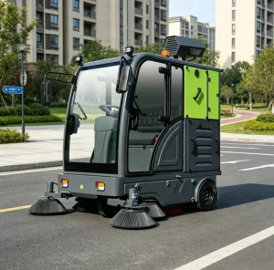 Ride-on Industrial Floor Sweeper and Scrubber 4800W Electric Sweeping Machine with 200L Tank