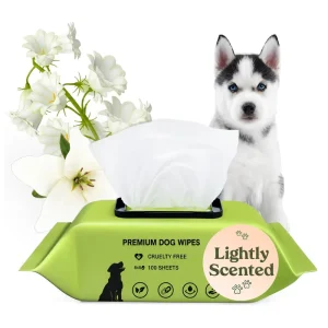 Rinse Free Hypoallergenic Pet Grooming Cleaning Deodorizing Dog Wipes for Eyes Face Butt and Paws