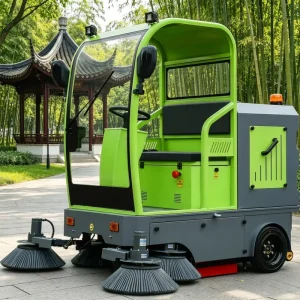 Road Brushing Sweeper with Integrated Vacuum and Brush for Parks and Warehouses