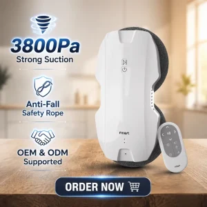Robotic Window Cleaner Robot Dual Rotary Mop 20mins Power off Anti fall Remote Control Glass Washer Factory OEM