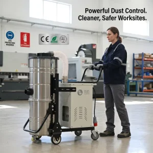 Robust and Customizable Industrial Vacuums for Heavy and Continuous Applications with Manual Filter Cleaning System