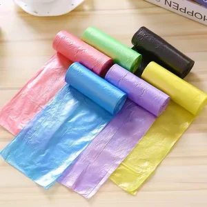 Rolled Flat Top Garbage Bags Custom Rubbish Bags Tear Resistant Disposable Household Trash Bags
